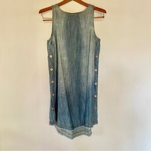 Universal Thread Denim Sleeveless Dress with Button Accents